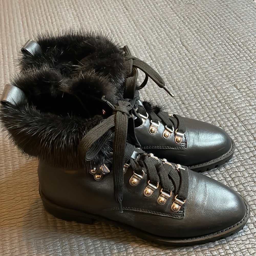 Rebecca Minkoff Jaylin Fur Boot - black